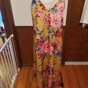 Nicole Miller Yellow Floral Dress